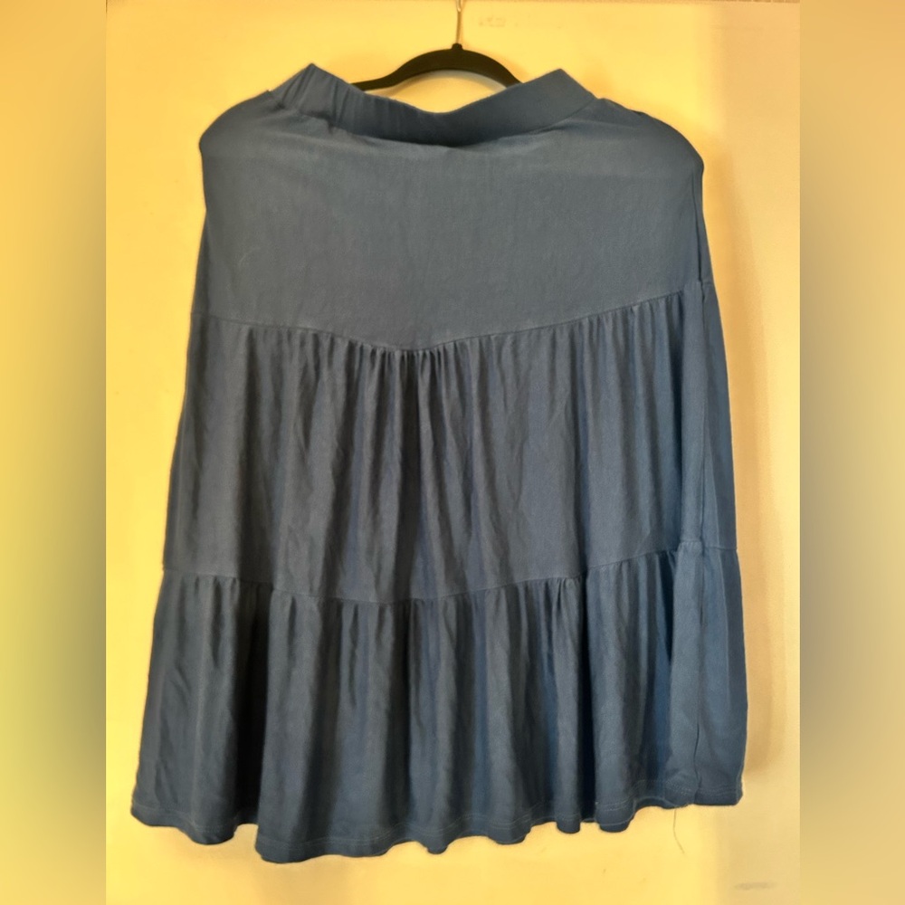Elegant Blue Tiered Skirt